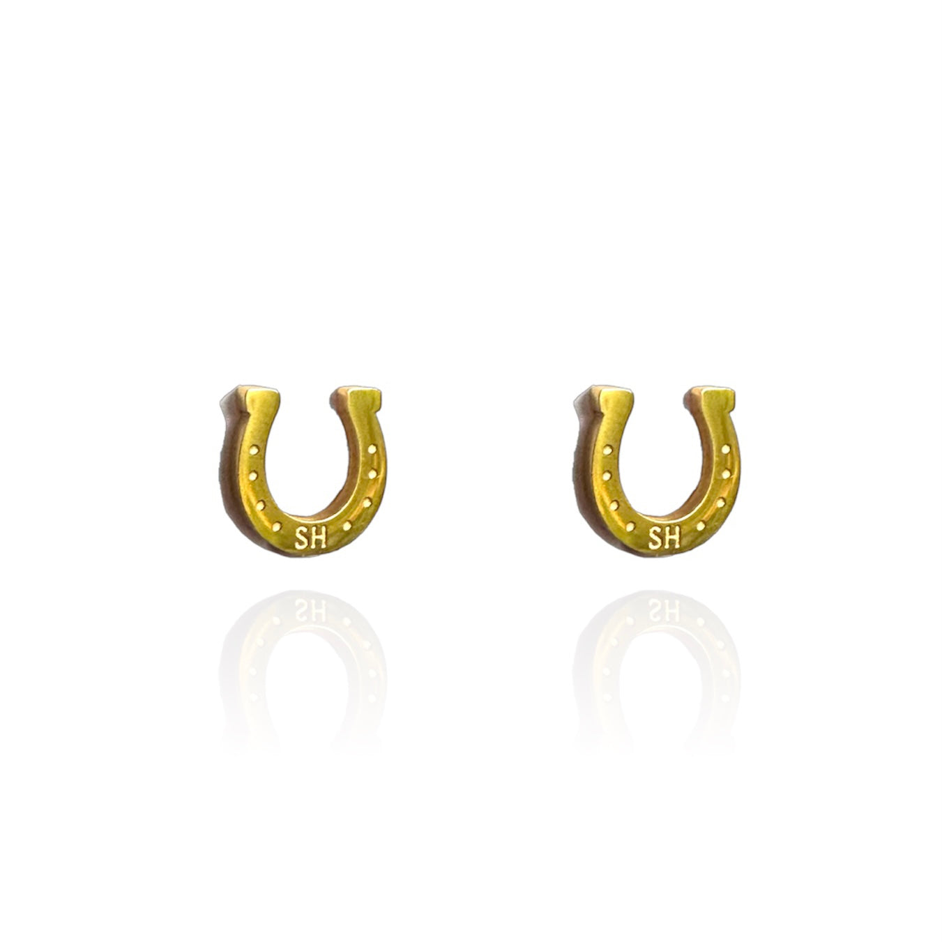 Horseshoe gold store earrings