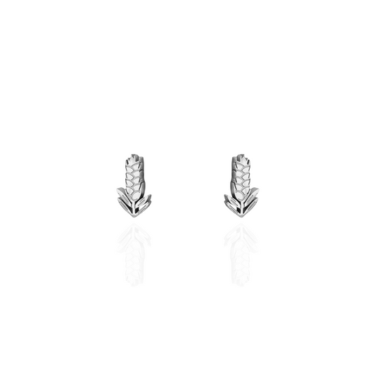 Wheat Earring Studs Silver