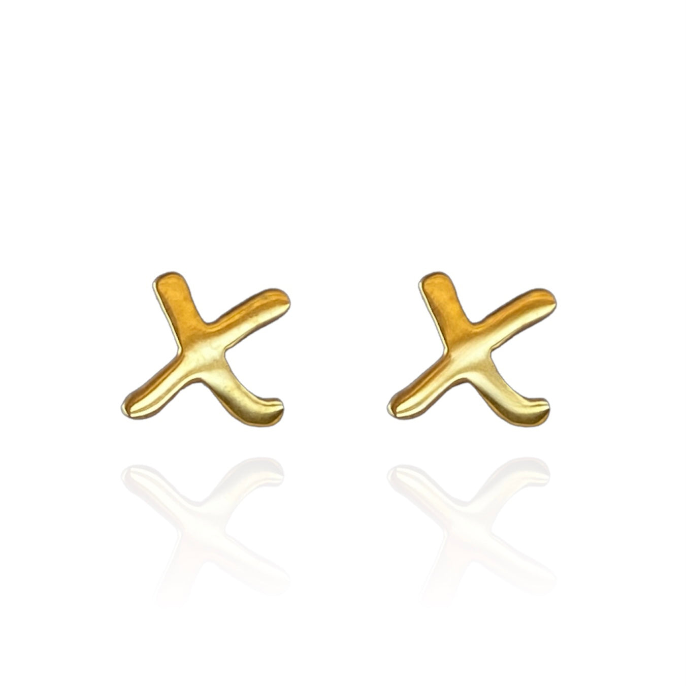 X Kisses Earring Studs Gold